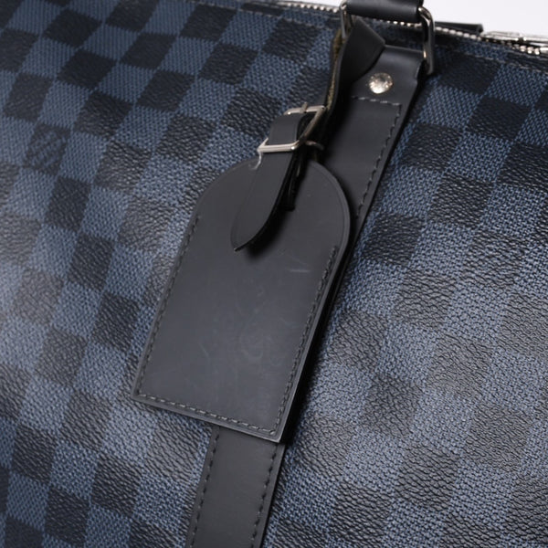 Like new LOUIS VUITTON Keepall Bandouliere 45 Boston bag 2WAY Damier Ecobalt N41349 Used 4a000668