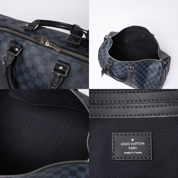 Like new LOUIS VUITTON Keepall Bandouliere 45 Boston bag 2WAY Damier Ecobalt N41349 Used 4a000668