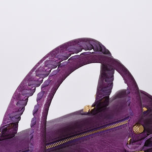 Very Good Condition BALENCIAGA Classic Mini Twiggy 2WAY Handbag Shoulder Bag Purple 331684 Used 4a000380