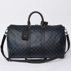 Like new LOUIS VUITTON Keepall Bandouliere 45 Boston bag 2WAY Damier Ecobalt N41349 Used 4a000668