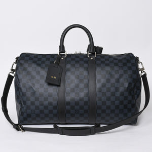 Like new LOUIS VUITTON Keepall Bandouliere 45 Boston bag 2WAY Damier Ecobalt N41349 Used 4a000668