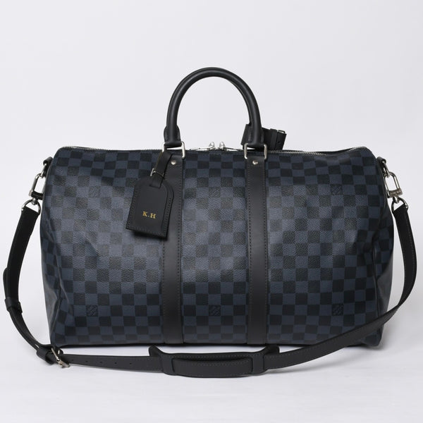 Like new LOUIS VUITTON Keepall Bandouliere 45 Boston bag 2WAY Damier Ecobalt N41349 Used 4a000668