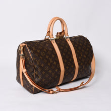 画像をギャラリービューアに読み込む, 新品同様 LOUIS VUITTON ルイヴィトン キーポル バンドリエール45 ボストンバッグ M41418 モノグラム ブラウン ゴールド金具 中古 4a000667