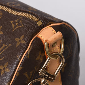 新品同様 LOUIS VUITTON ルイヴィトン キーポル バンドリエール45 ボストンバッグ M41418 モノグラム ブラウン ゴールド金具 中古 4a000667