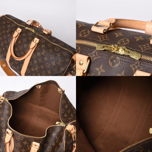 新品同様 LOUIS VUITTON ルイヴィトン キーポル バンドリエール45 ボストンバッグ M41418 モノグラム ブラウン ゴールド金具 中古 4a000667