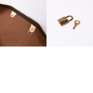 新品同様 LOUIS VUITTON ルイヴィトン キーポル バンドリエール45 ボストンバッグ M41418 モノグラム ブラウン ゴールド金具 中古 4a000667