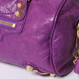 Very Good Condition BALENCIAGA Classic Mini Twiggy 2WAY Handbag Shoulder Bag Purple 331684 Used 4a000380