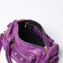 画像をギャラリービューアに読み込む, 極美品 BALENCIAGA バレンシアガ クラシックミニツィギー 2WAY ハンドバッグ ショルダーバッグ パープル 331684 中古 4a000380