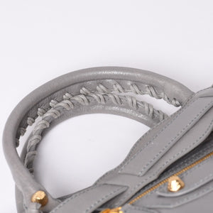 極美品 BALENCIAGA Giant City バレンシアガ ジャイアント シティ 2WAYバッグ 281770 レザー グレー ゴールド金具 中古 4a000614