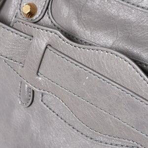 極美品 BALENCIAGA Giant City バレンシアガ ジャイアント シティ 2WAYバッグ 281770 レザー グレー ゴールド金具 中古 4a000614