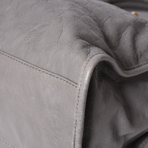 極美品 BALENCIAGA Giant City バレンシアガ ジャイアント シティ 2WAYバッグ 281770 レザー グレー ゴールド金具 中古 4a000614