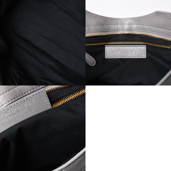 極美品 BALENCIAGA Giant City バレンシアガ ジャイアント シティ 2WAYバッグ 281770 レザー グレー ゴールド金具 中古 4a000614