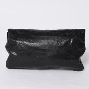 BALENCIAGA バレンシアガ ジャイアント エンベロープ クラッチバック 173082 レザー ブラック シルバー金具 美品 中古 4a000522