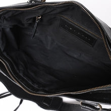 画像をギャラリービューアに読み込む, BALENCIAGA バレンシアガ CITY BAG シティバッグ Shoulder Bag ショルダーバッグ キャンバスレザー ブラック ホワイト 103208・9382 美品 中古 4a000878