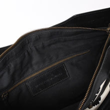 画像をギャラリービューアに読み込む, BALENCIAGA バレンシアガ CITY BAG シティバッグ Shoulder Bag ショルダーバッグ キャンバスレザー ブラック ホワイト 103208・9382 美品 中古 4a000878