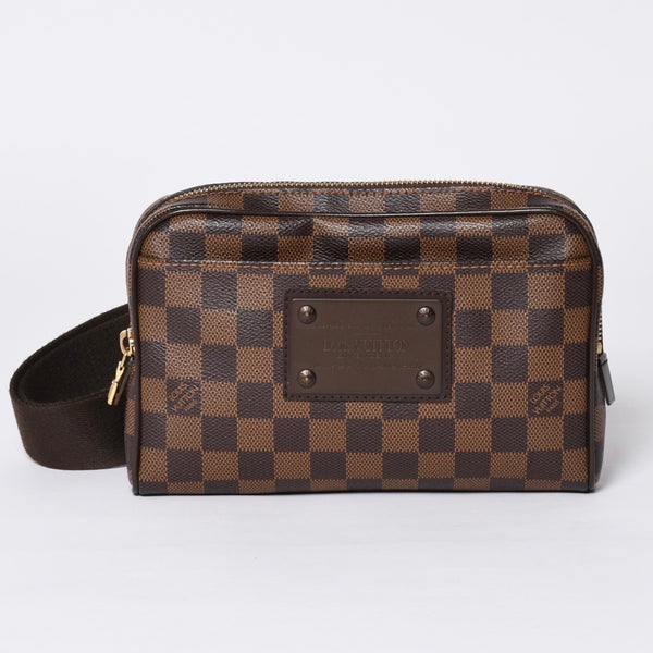 LOUIS VUITTON Damier Bum Bag Brooklyn N41101 CA2190 Brown Good Condition Used 4a000936