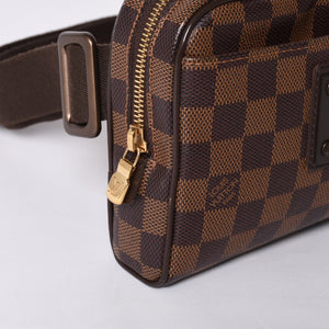 LOUIS VUITTON Damier Bum Bag Brooklyn N41101 CA2190 Brown Good Condition Used 4a000936