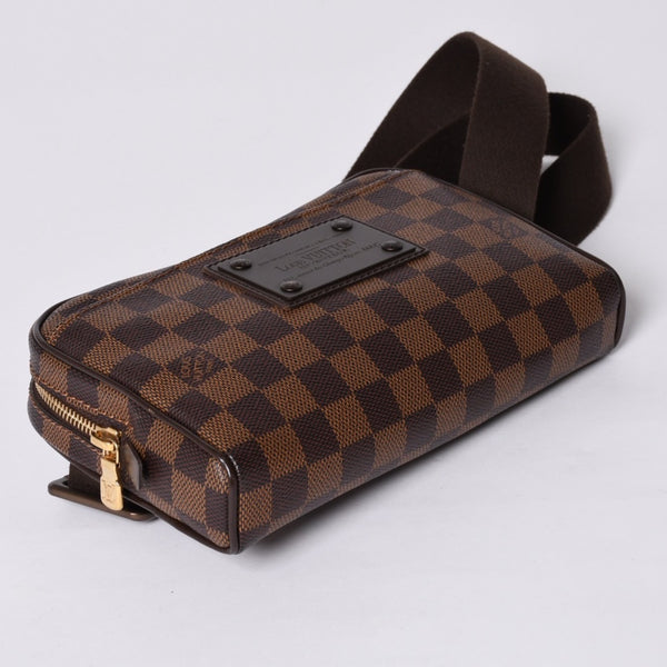 LOUIS VUITTON Damier Bum Bag Brooklyn N41101 CA2190 Brown Good Condition Used 4a000936