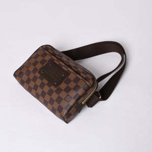 LOUIS VUITTON Damier Bum Bag Brooklyn N41101 CA2190 Brown Good Condition Used 4a000936