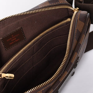 LOUIS VUITTON Damier Bum Bag Brooklyn N41101 CA2190 Brown Good Condition Used 4a000936