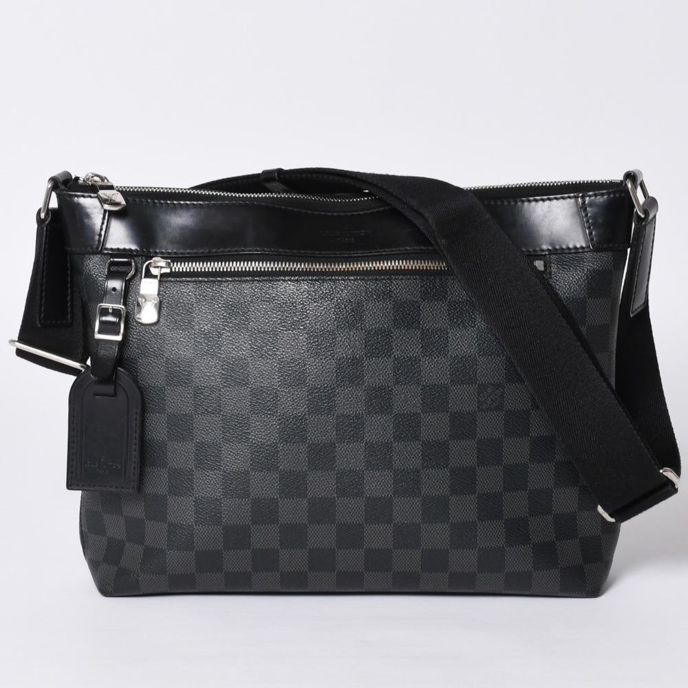 LOUIS VUITTON Mick PM N40003 CA2157 Damier Graphite Canvas Black Good Condition Used 4a000242
