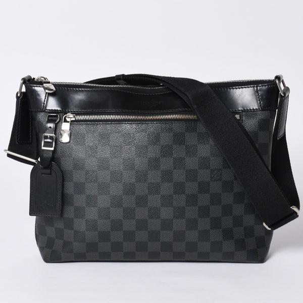 LOUIS VUITTON Mick PM N40003 CA2157 Damier Graphite Canvas Black Good Condition Used 4a000242