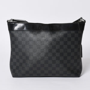 LOUIS VUITTON Mick PM N40003 CA2157 Damier Graphite Canvas Black Good Condition Used 4a000242
