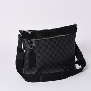 LOUIS VUITTON Mick PM N40003 CA2157 Damier Graphite Canvas Black Good Condition Used 4a000242