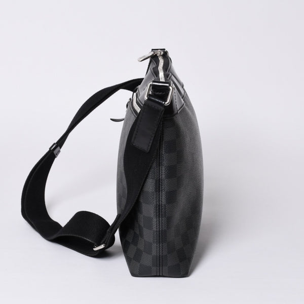 LOUIS VUITTON Mick PM N40003 CA2157 Damier Graphite Canvas Black Good Condition Used 4a000242