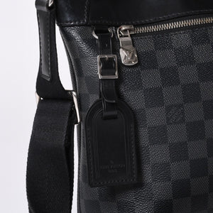 LOUIS VUITTON Mick PM N40003 CA2157 Damier Graphite Canvas Black Good Condition Used 4a000242