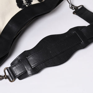 BALENCIAGA バレンシアガ CITY BAG シティバッグ Shoulder Bag ショルダーバッグ キャンバスレザー ブラック ホワイト 103208・9382 美品 中古 4a000878
