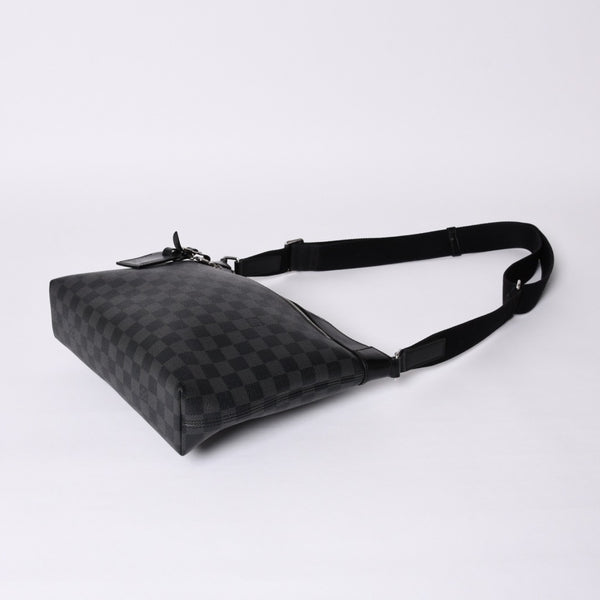LOUIS VUITTON Mick PM N40003 CA2157 Damier Graphite Canvas Black Good Condition Used 4a000242