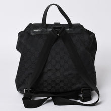 画像をギャラリービューアに読み込む, GUCCI グッチ GGキャンバス ジャッキー リュックサック バックパック メンズ キャンバス レザー Black ブラック 114552 美品 中古 4a000196