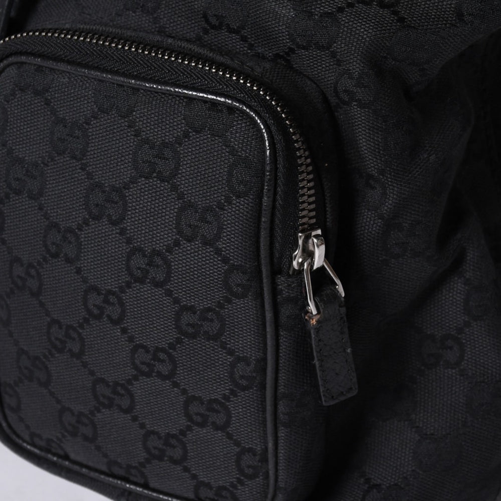 GUCCI Gucci GG Canvas Jackie Rucksack Backpack Men's Canvas Leather Black 114552 Good Condition Used 4a000196