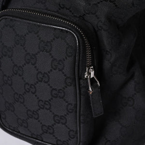 GUCCI グッチ GGキャンバス ジャッキー リュックサック バックパック メンズ キャンバス レザー Black ブラック 114552 美品 中古 4a000196