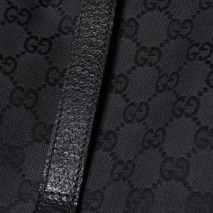 GUCCI グッチ GGキャンバス ジャッキー リュックサック バックパック メンズ キャンバス レザー Black ブラック 114552 美品 中古 4a000196