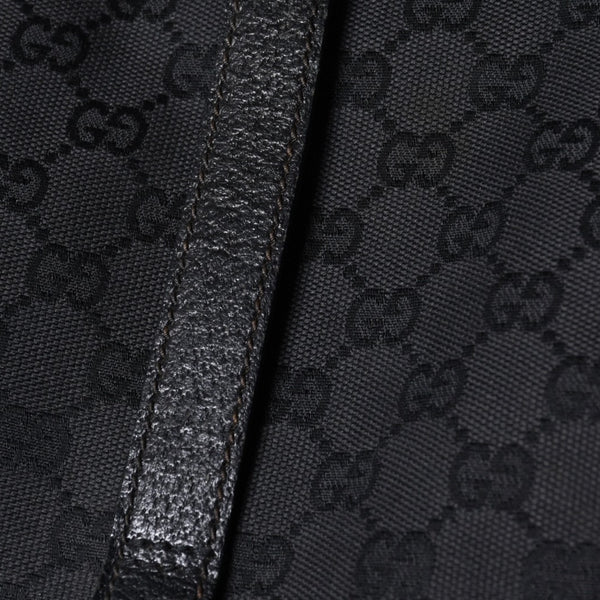 GUCCI グッチ GGキャンバス ジャッキー リュックサック バックパック メンズ キャンバス レザー Black ブラック 114552 美品 中古 4a000196