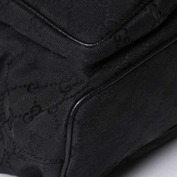 GUCCI グッチ GGキャンバス ジャッキー リュックサック バックパック メンズ キャンバス レザー Black ブラック 114552 美品 中古 4a000196