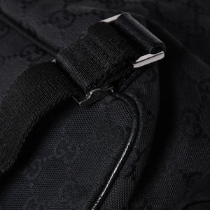 GUCCI グッチ GGキャンバス ジャッキー リュックサック バックパック メンズ キャンバス レザー Black ブラック 114552 美品 中古 4a000196