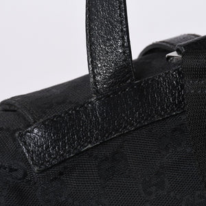 GUCCI グッチ GGキャンバス ジャッキー リュックサック バックパック メンズ キャンバス レザー Black ブラック 114552 美品 中古 4a000196