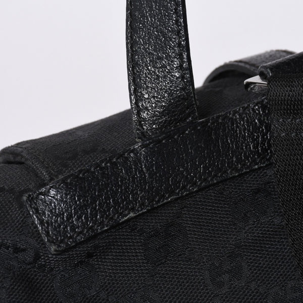 GUCCI グッチ GGキャンバス ジャッキー リュックサック バックパック メンズ キャンバス レザー Black ブラック 114552 美品 中古 4a000196