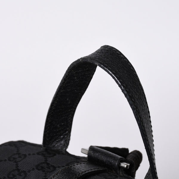 GUCCI グッチ GGキャンバス ジャッキー リュックサック バックパック メンズ キャンバス レザー Black ブラック 114552 美品 中古 4a000196