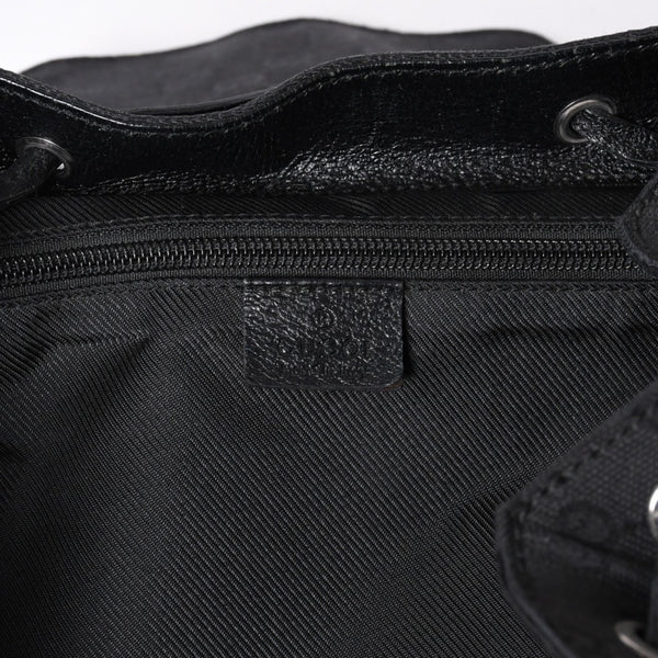 GUCCI グッチ GGキャンバス ジャッキー リュックサック バックパック メンズ キャンバス レザー Black ブラック 114552 美品 中古 4a000196