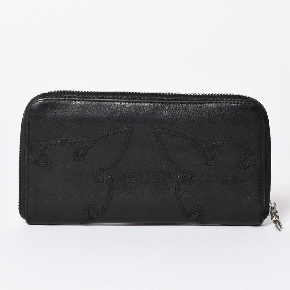 CHROME HEARTS REC F ZIP Double Flarenie Round Zip Wallet Destroy Long Wallet Dagger Zip Silver 925 Good Condition Used 4a002368