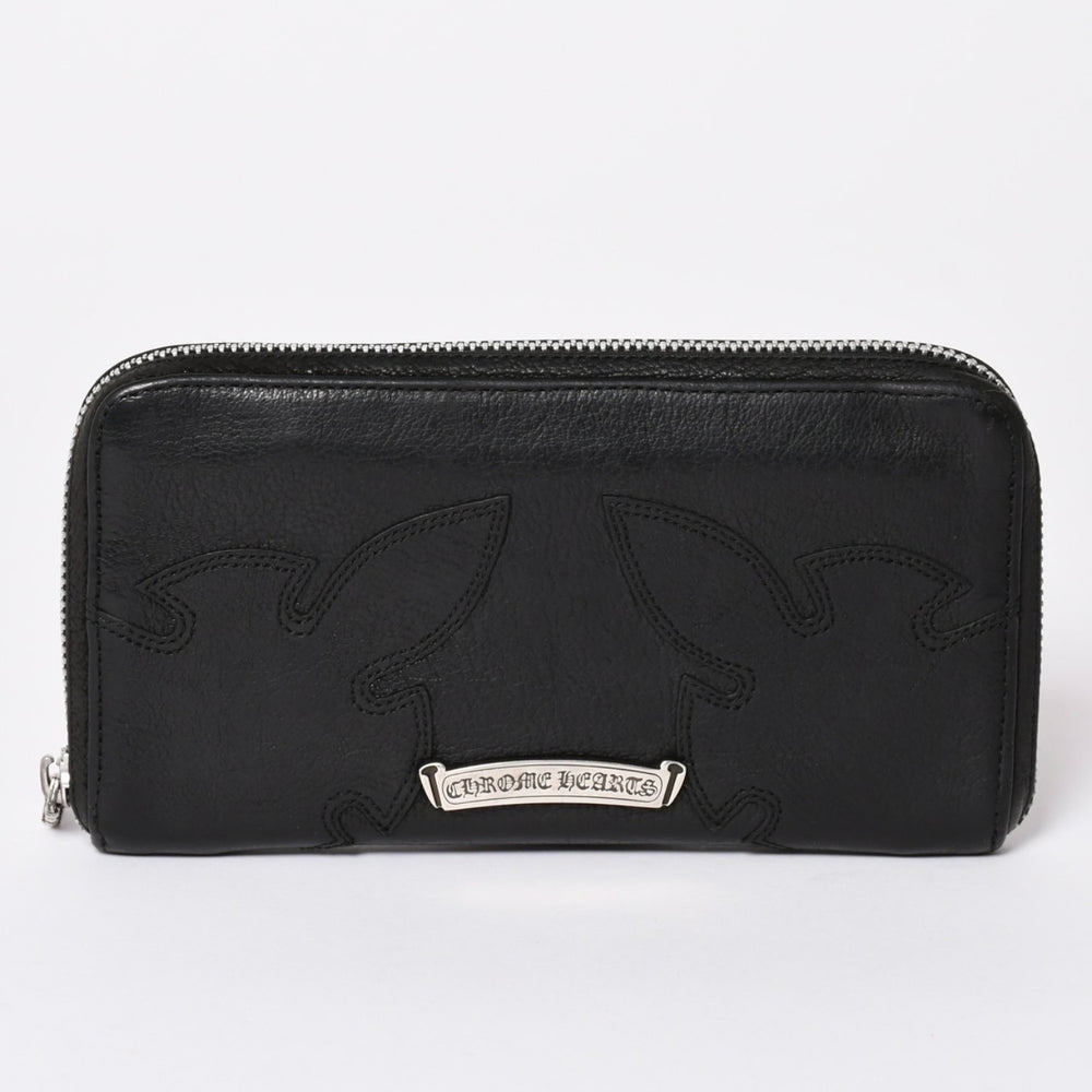CHROME HEARTS REC F ZIP Double Flarenie Round Zip Wallet Destroy Long Wallet Dagger Zip Silver 925 Good Condition Used 4a002368