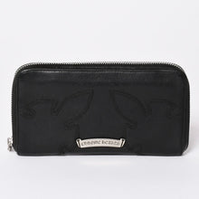 画像をギャラリービューアに読み込む, CHROME HEARTS クロムハーツ REC F ZIP ダブルフレアニー ラウンドジップウォレットデストロイ 長財布 ダガージップ シルバー925 美品 中古 4a002368