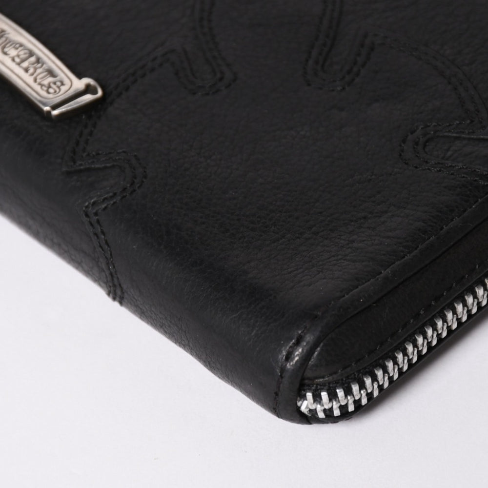 CHROME HEARTS REC F ZIP Double Flarenie Round Zip Wallet Destroy Long Wallet Dagger Zip Silver 925 Good Condition Used 4a002368