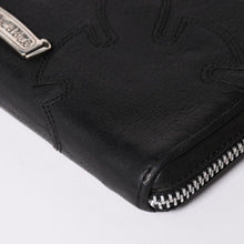 画像をギャラリービューアに読み込む, CHROME HEARTS クロムハーツ REC F ZIP ダブルフレアニー ラウンドジップウォレットデストロイ 長財布 ダガージップ シルバー925 美品 中古 4a002368
