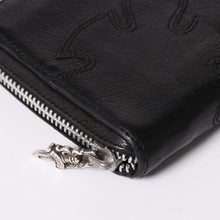 画像をギャラリービューアに読み込む, CHROME HEARTS クロムハーツ REC F ZIP ダブルフレアニー ラウンドジップウォレットデストロイ 長財布 ダガージップ シルバー925 美品 中古 4a002368