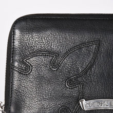 画像をギャラリービューアに読み込む, CHROME HEARTS クロムハーツ REC F ZIP ダブルフレアニー ラウンドジップウォレットデストロイ 長財布 ダガージップ シルバー925 美品 中古 4a002368